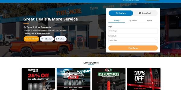 Tyres & More Shopify Website