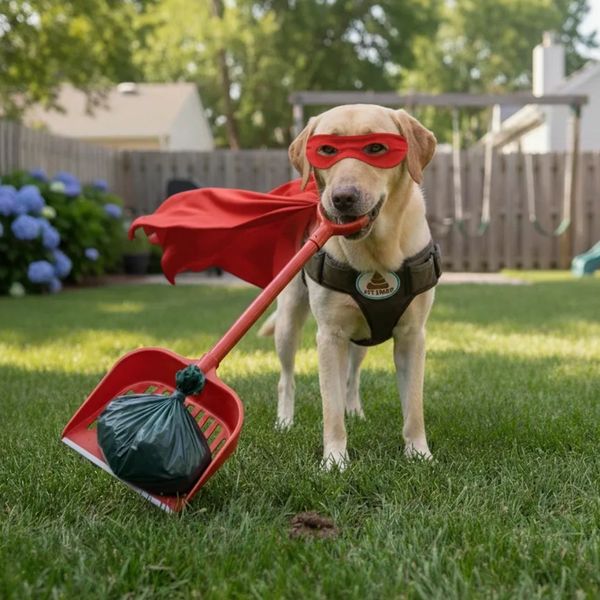 Pet Poop Hero swoop in to scoop pooper scooper service. Dog Poop Removal