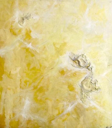 Art for sale bright painting texture yellow commission gallery small medium large 