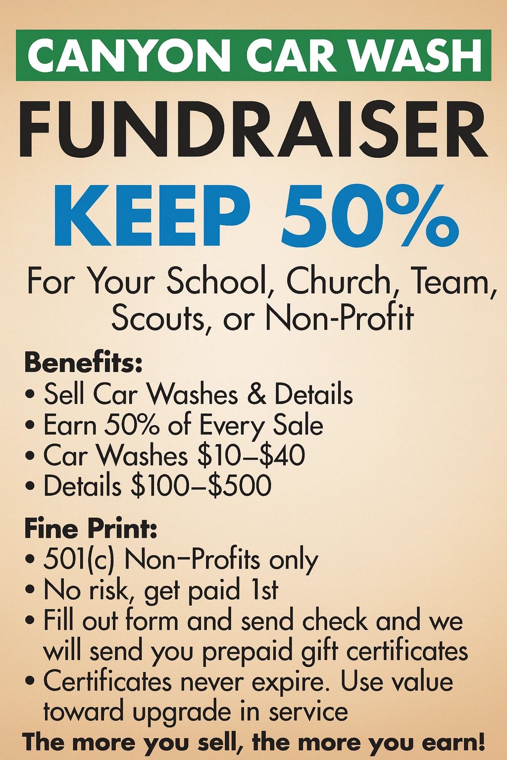 Canyon Car Wash fundraiser