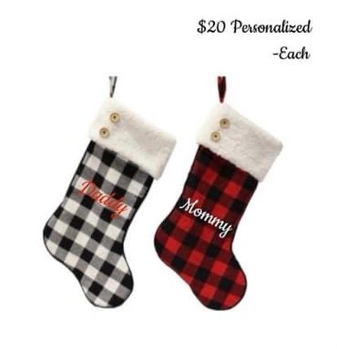 Personalized Stockings
$20.00 each