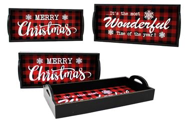 2 pc Wood Tray with Christmas Pattern
$55.00
16.5" x 7.8" x 3.15"
14.9" x 6.6" x 3.1
