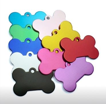 Multi Color Metallic Pet Tags