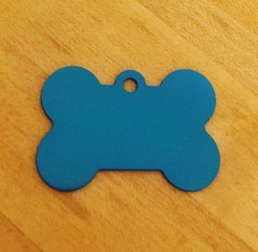 Blue Metallic Pet Tag