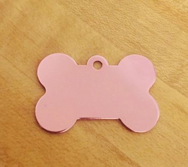 Pink Metallic Pet Tag