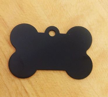 Black Metallic Pet Tag