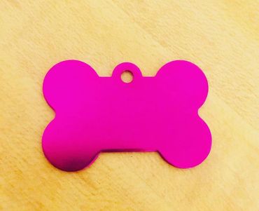  Fuchsia Metallic  Pet Tag 