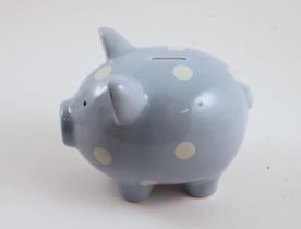 Blue Piggy Bank
9 x 6 x 6