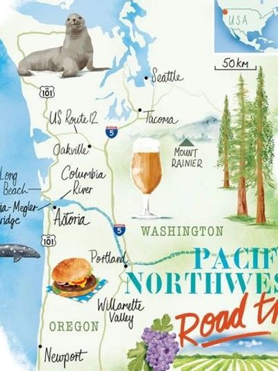 Seattle Tacoma RV Road Trip Map