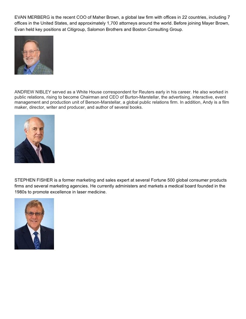 Professional headshots of three men with bios.