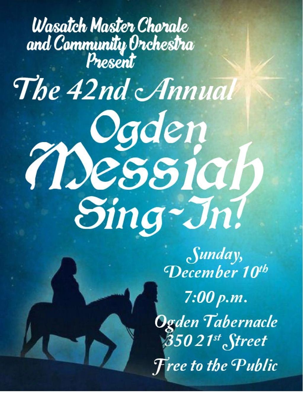Ogden Messiah
Messiah Sing-In
Utah Messiah
Utah Messiah Sing-in
Ogden Messiah Sing-in
Ogden Tabernac