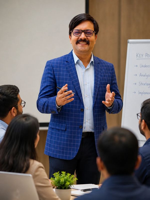 Amarsandeep K, Cheif Business Consultant at Indian Avenues giving presentation about growth of Start
