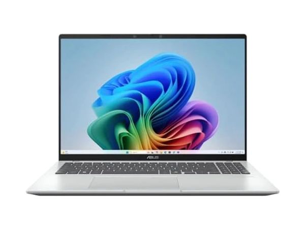 Laptop brand with blue screen.