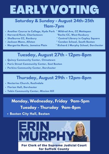 Early Voting Locations and Times