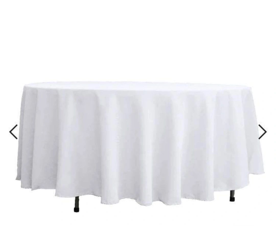 108" White Round Tablecloths "for rent*