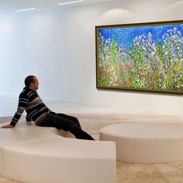Large format, big, oversized abstract and impressionist wall art are avialable in Marbella