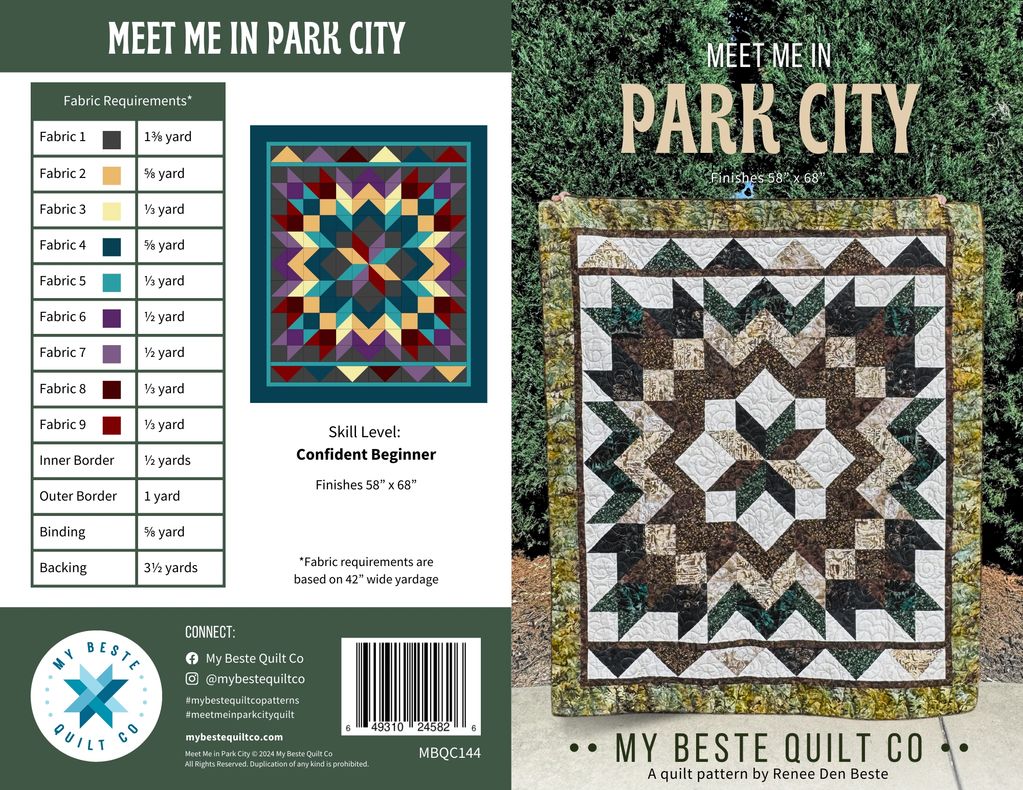 Meet Me in Park City Quilt Pattern by My Beste Quilt Co