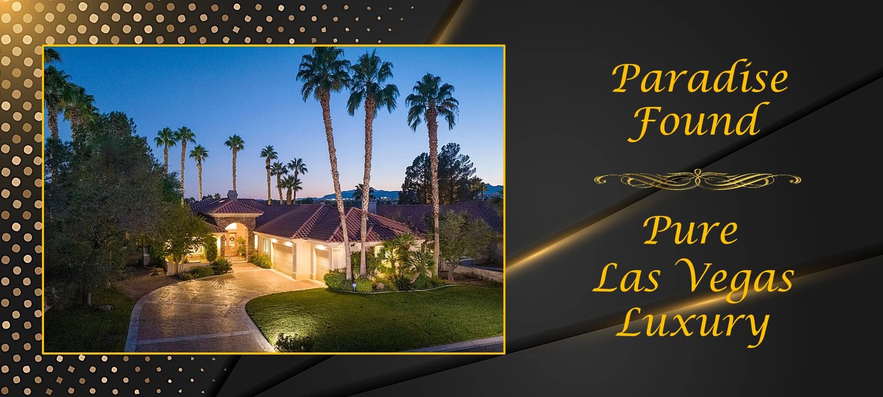 Large ranch style luxury home for sale, beautiful palm tree and grass lanscape.