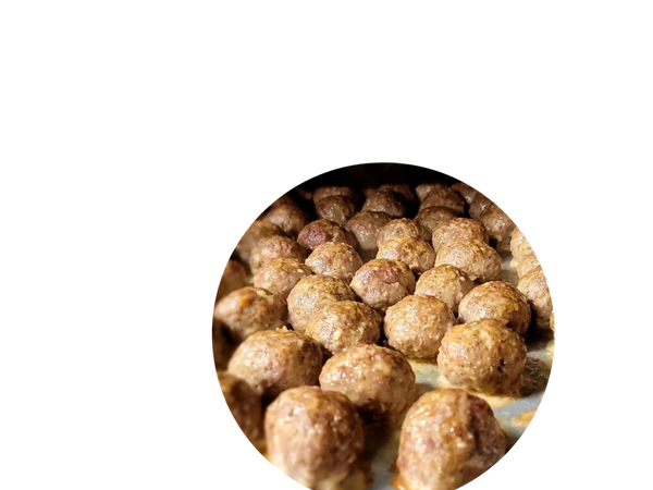Homemade grass-fed meatballs