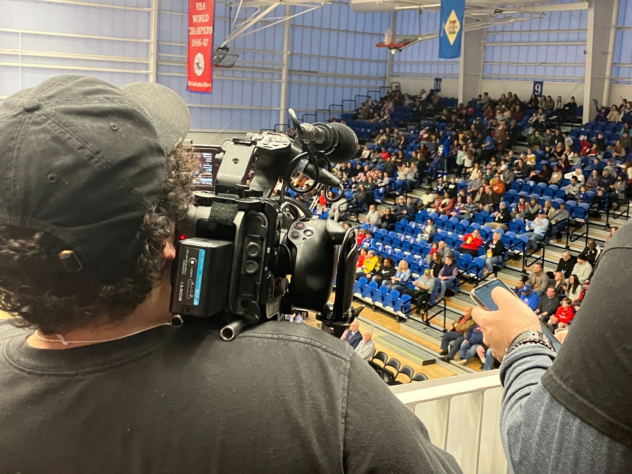 On set on "Boxed Out of the NBA" with BII Productions in Wilmington, DE.