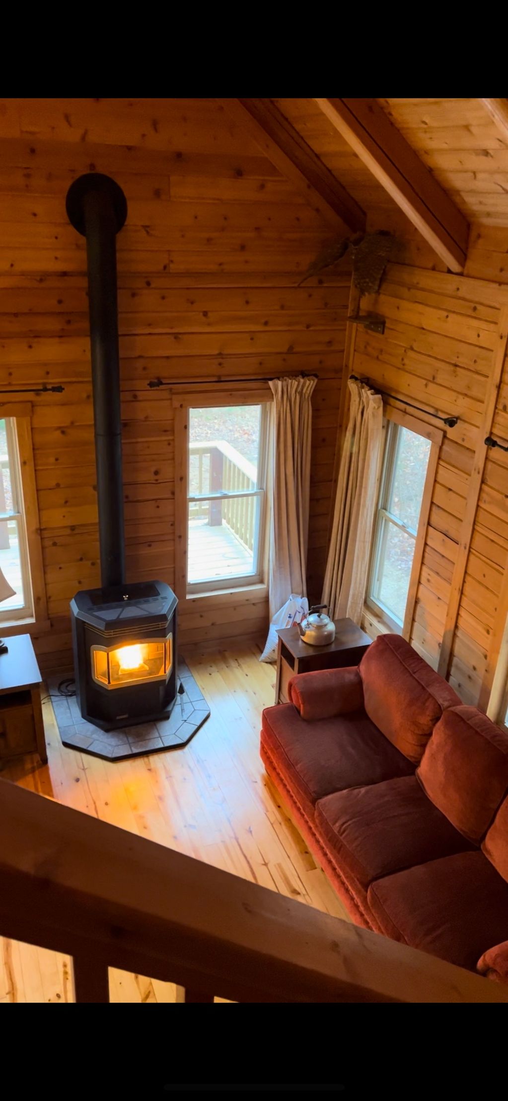 Wood Pellet Stove Available For Use During The Fall-Winter Seasons