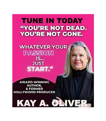 Author Kay A. Oliver speaks on a podcast 