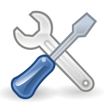Wrench and screwdriver clipart image.