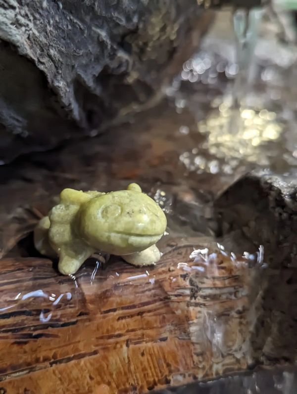 A carved Crystal Salamander 