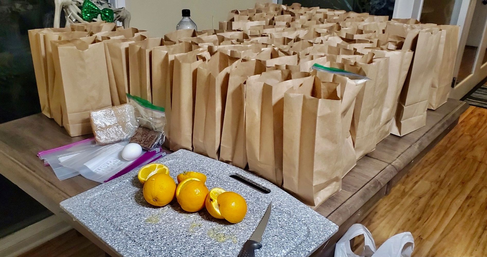 Lunches for the homeless.