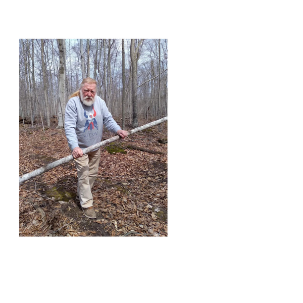 Ragnar in his own woods where all of his wood craft originates. 