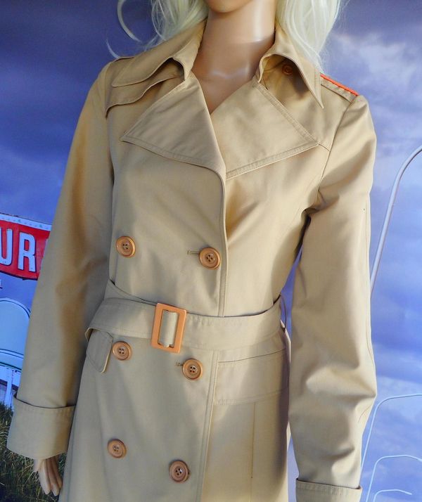 delta airlines flight attendant stewardess raincoat uniform 1970's 70's - authentic vintage - for