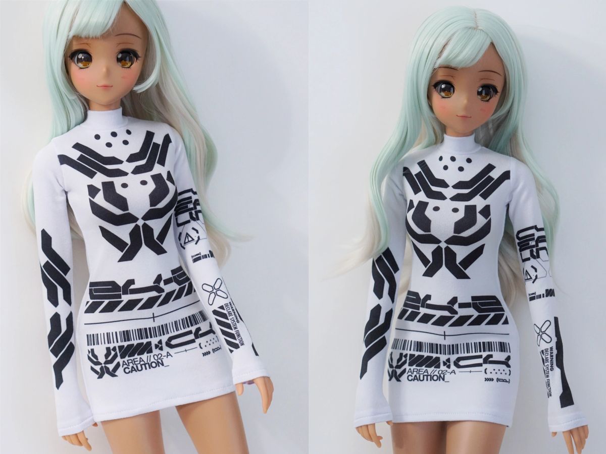 Cybertech in White Mini Dress