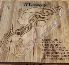 Whiskey Contour Lake Map