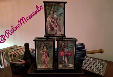 RetroMemento Dollhouse Wonderments Museum Curator Miniatures Restorations Japanese Geisha Dolls 