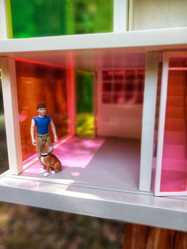 RetroMemento Kaleidoscope House DEI Dollhouse Bozart Toys MoMa Museum Exhibit Wheelwright Simmons 