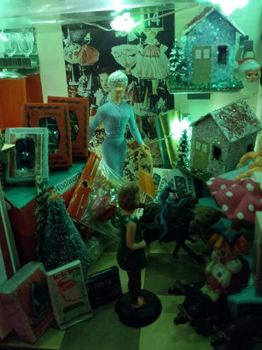 RetroMemento Woolworth's Lunch Counter 1960's Christmas Toys Marx Dollhouse Miniature Putz Tootsie