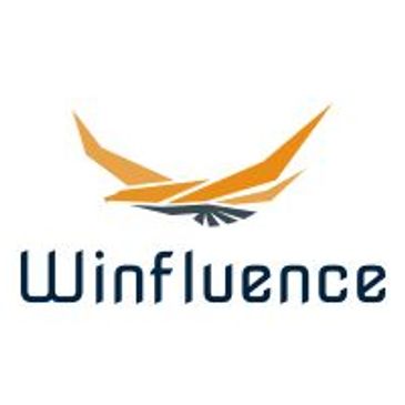 Winfluence logo with stylized orange wings above the text.