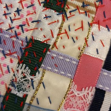Photograph of an example piece of sewing for reflective creative practice 