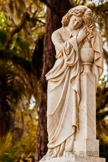 Cemetery Angel Statuary. Bonaventure Cemetery, Savana, GA