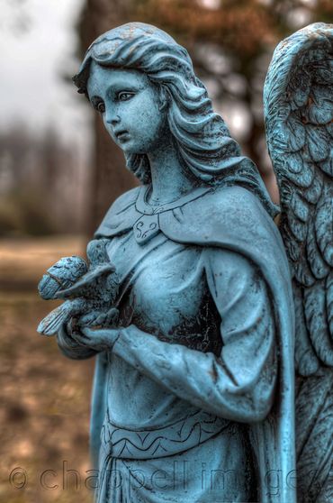 Young Girl with broken wing dove Cemetery Angel Statuary .  Beaver Hill Cemetery, Edenton, NC

