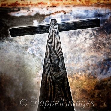 Good Friday Cross against an angry sky