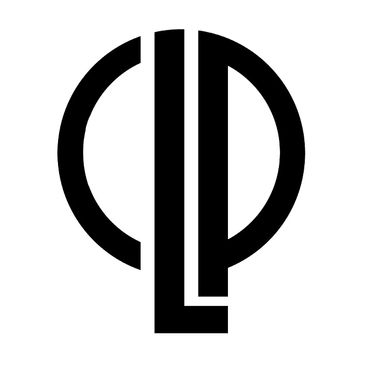 Black stylized letters forming the acronym 'CLP' in a circular design.