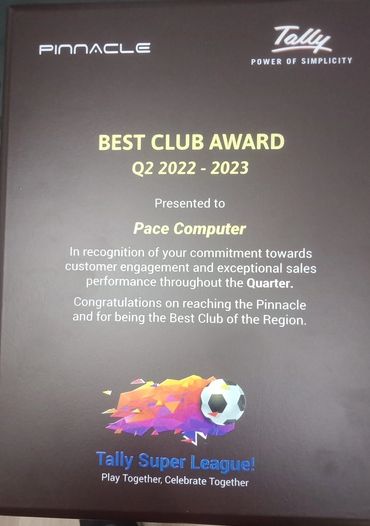 Awarded for BEST CLUB AWARD  for Q2 of FY 2022-23