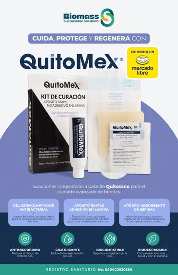 Kit de curación QuitoMex para cuidado avanzado de heridas.
