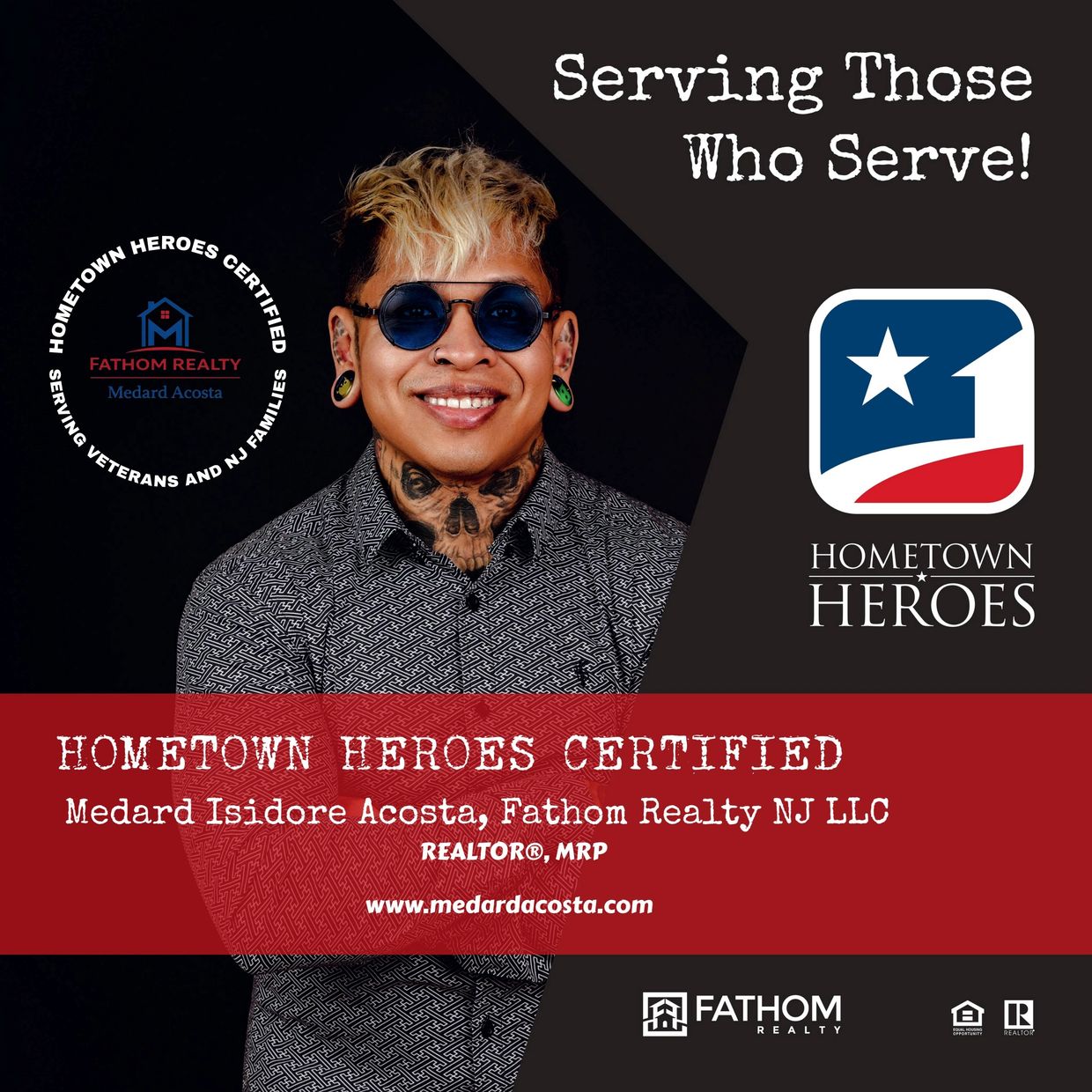 Medard Isidore Acosta, Hometown Heroes Certified realtor, serving veterans and NJ families.