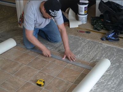 New Vinyl Flooring being installed in Terre Haute, IN