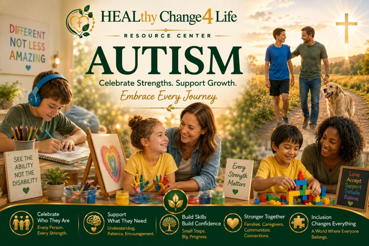Autism support and encouragement for growth and inclusion.
