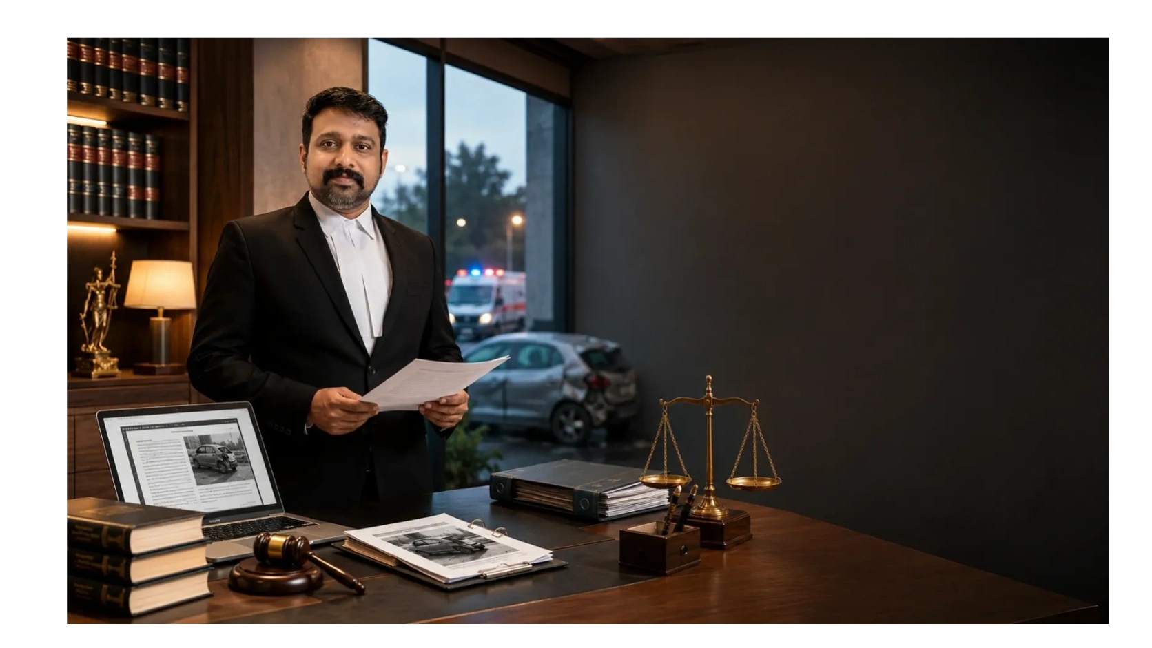 Motor Vehicle Accident Advocate in Chennai handling MACT and insurance compensation claims.