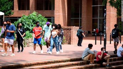 College students on campus during the COVID-19 pandemic