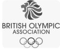 Logo of the British Olympic Association featuring a stylized lion and Olympic rings.